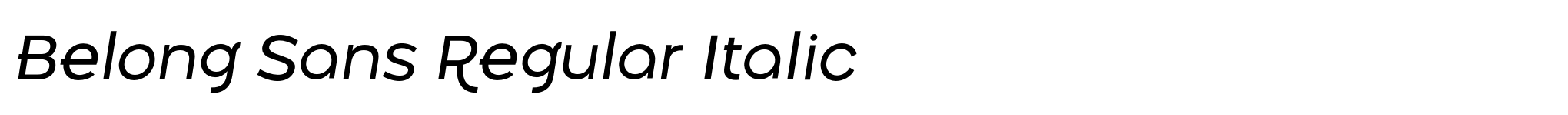 Belong Sans Regular Italic image